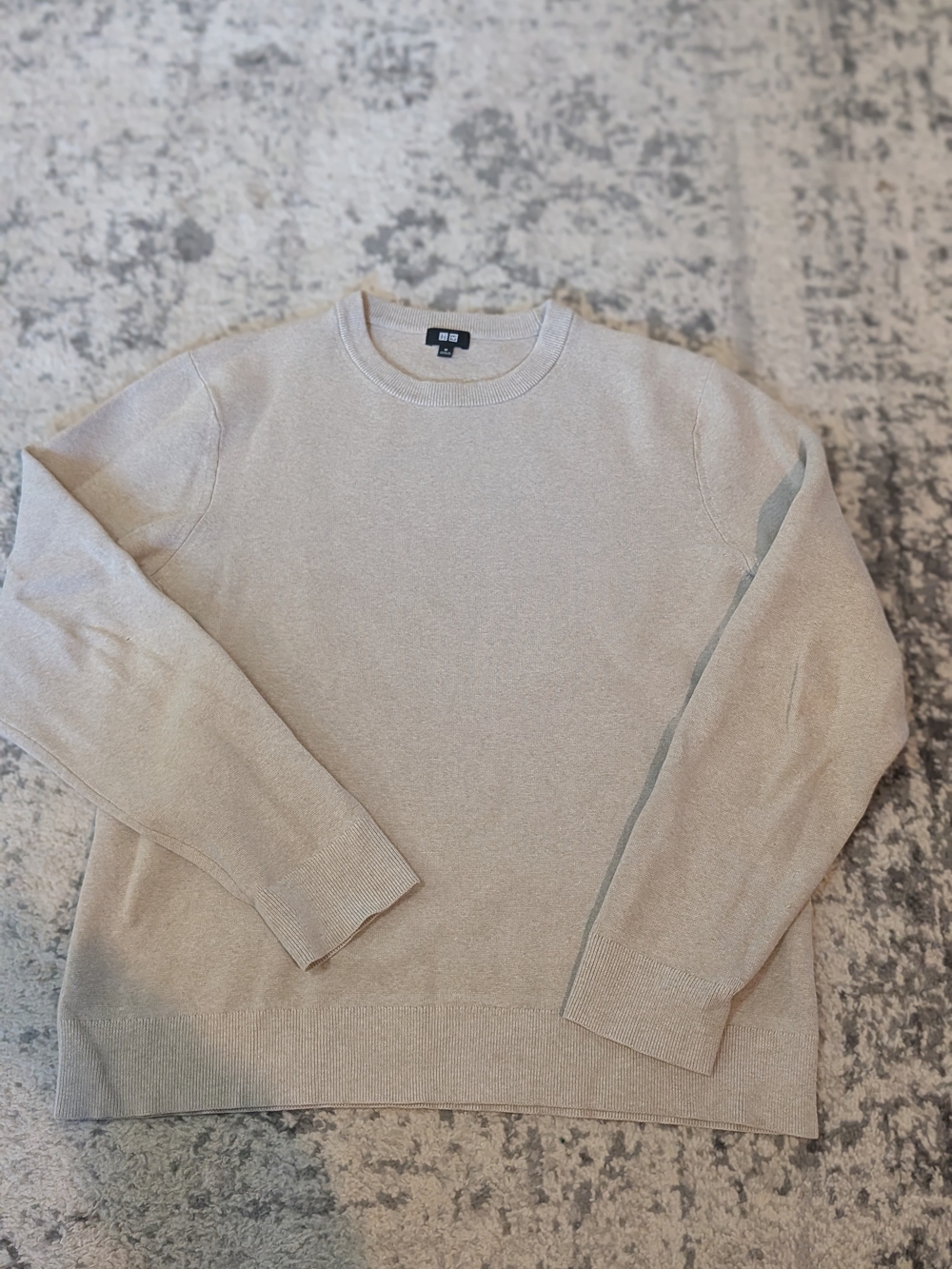 UNIQLO Men’s Crewneck Sweater in Light Beige